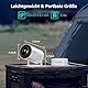 Polocsh Beamer, Mini Beamer mit Akku, WiFi und Bluetooth 1080P Outdoor Beamer 4K Support, Electric Fokus & Auto Trapezkorrektur und 270° Drehung, Android 11.0 Heimkino Smart Beamer mit HDMI