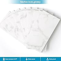 Vista 2 de BeNice - Azulejos imitación de mármol con adhesivo al reverso para baño, cocina de 4 x 8 (23 azulejos)