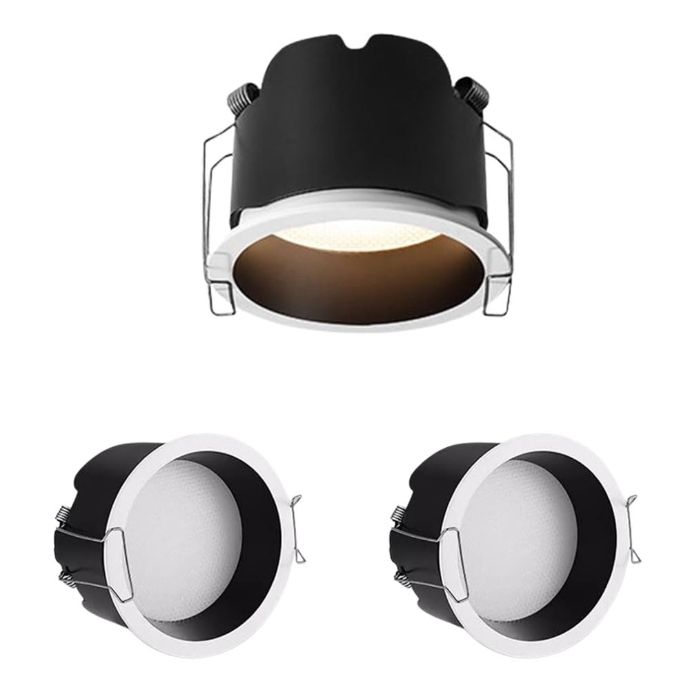 JKJZSALJ 3-Pack 3.3 Inch Slim Led Recessed Lighting,Anti-Glare Baffle Trim,Cri90 Dimmable Aluminum Ceiling,Simple Retrofit Installation,Black
