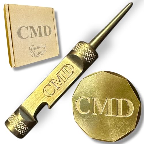Personalized Golf Ball Marker & Divot Repair Tool &ndash; Solid Brass, 100% USA-Made | Custom Engraved...