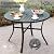 PHI VILLA 5 Pieces Outdoor Patio Dining Set with 4 Stackable Aluminum Dining Chairs & 1 Large Round Dining Table, Extra Wide Textilene Mesh Fabric Chair and 42" Metal Table for All Weather