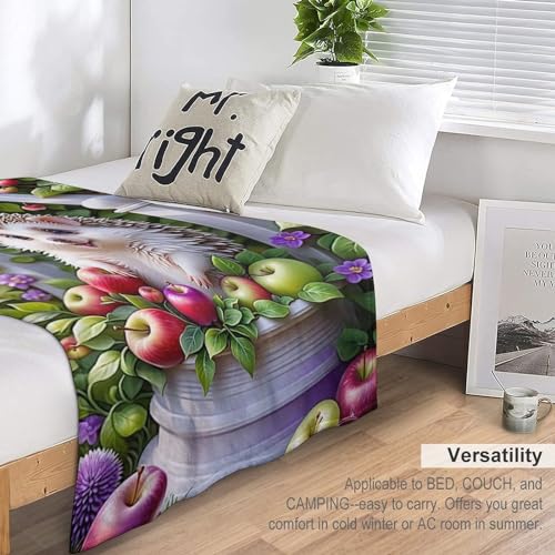 Plaid canapé chaud hérisson pour soirées cocooning en couverture lit douce