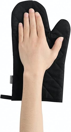 Miniatura 2 de 4 guantes de silicona para horno y soportes para ollas, resistentes al calor hasta 500 F, textura antideslizante, silicona transparente, esencial