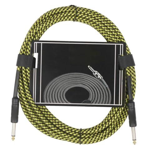 Cable de audio de guitarra eléctrica y bajo conector de 6 metros