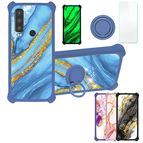Aroepurt Coque pour Motorola Defy 2 2023 Coque Compatible avec Motorola Defy 2 2023 Coque Étui [avec Trempé 9H Protection D'écran] Case Support de Bague PC...