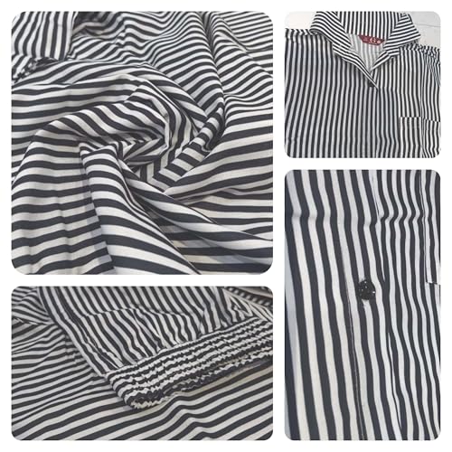 Image of GRECIILOOKS Co-ord Set for Women Stylish Striped | Night Suit for Womens | Textured Pattern Pyjama Set for Women's Travel Beach & Holiday Look | Night Dress for Woman