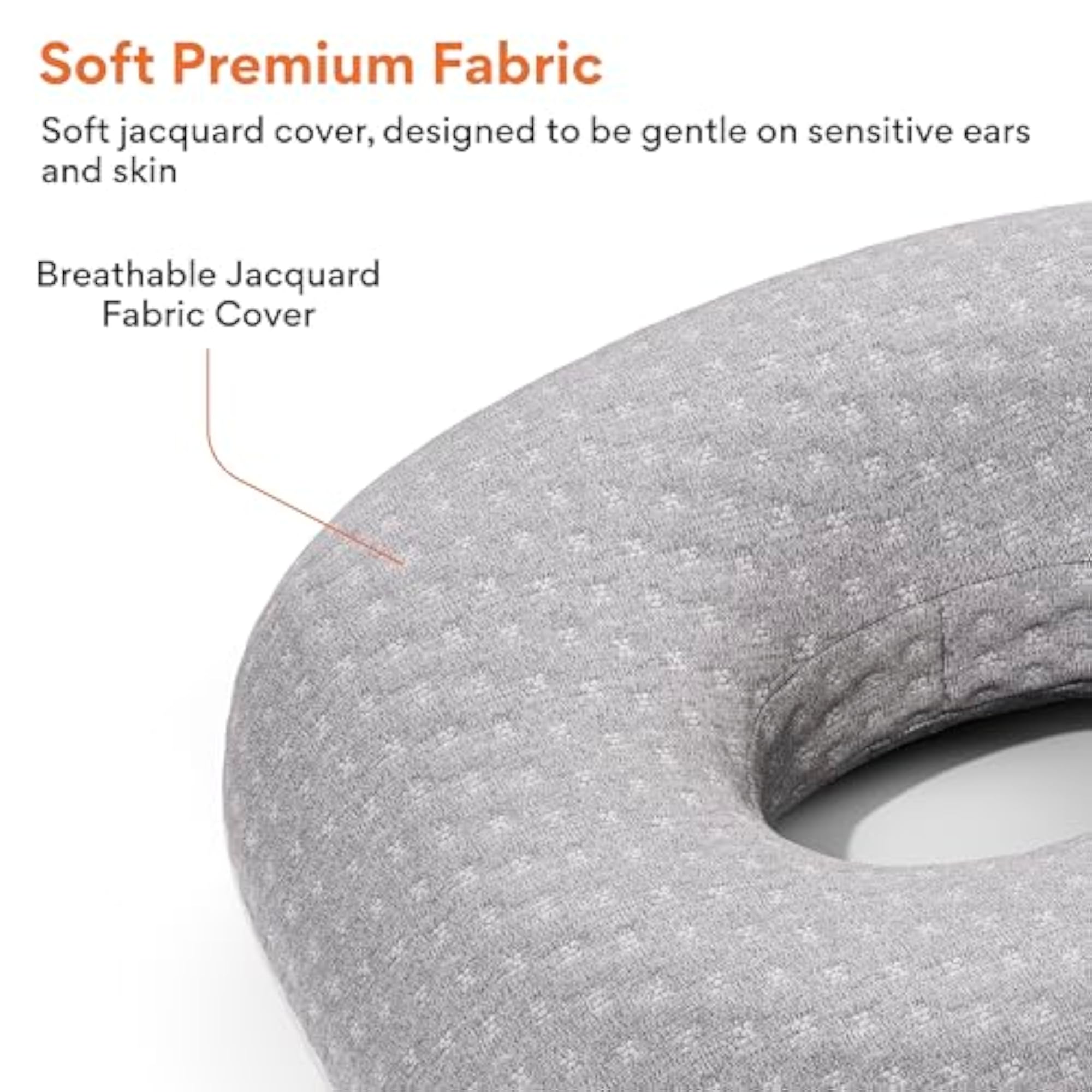 Ear Piercing Pillow for Side Sleepers, Velvet Cover