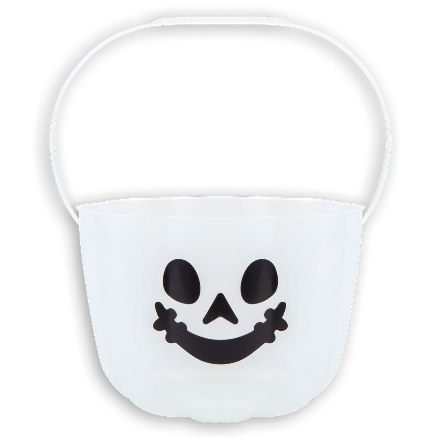 VFM e-Store Halloween Candy Bucket - Glow In The Dark - White - 11.5cm