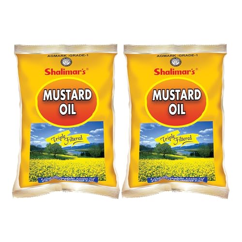 Image of SHALIMARS Mustard Oil 1 Ltr Pouch Pack Of 2 (packaging may vary)