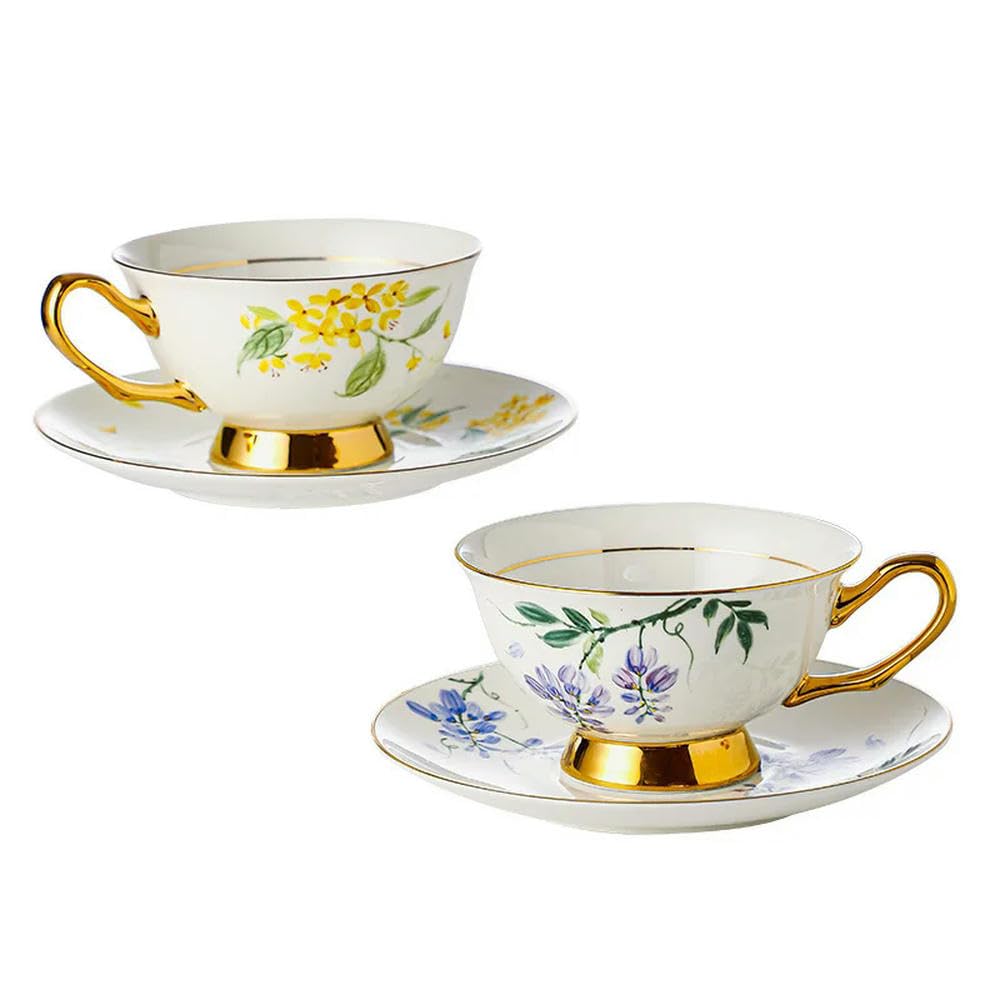 Tasses et Assiettes à café en Porcelaine européenne avec Une Touche de Luxe Service à thé Anglais en céramique
