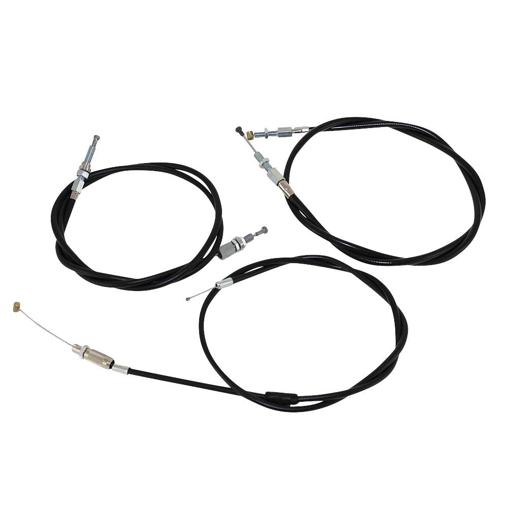 Jeu Câbles Bowden Zündapp C50/GTS50 - Accélérateur, Frein, Embrayage - Noir