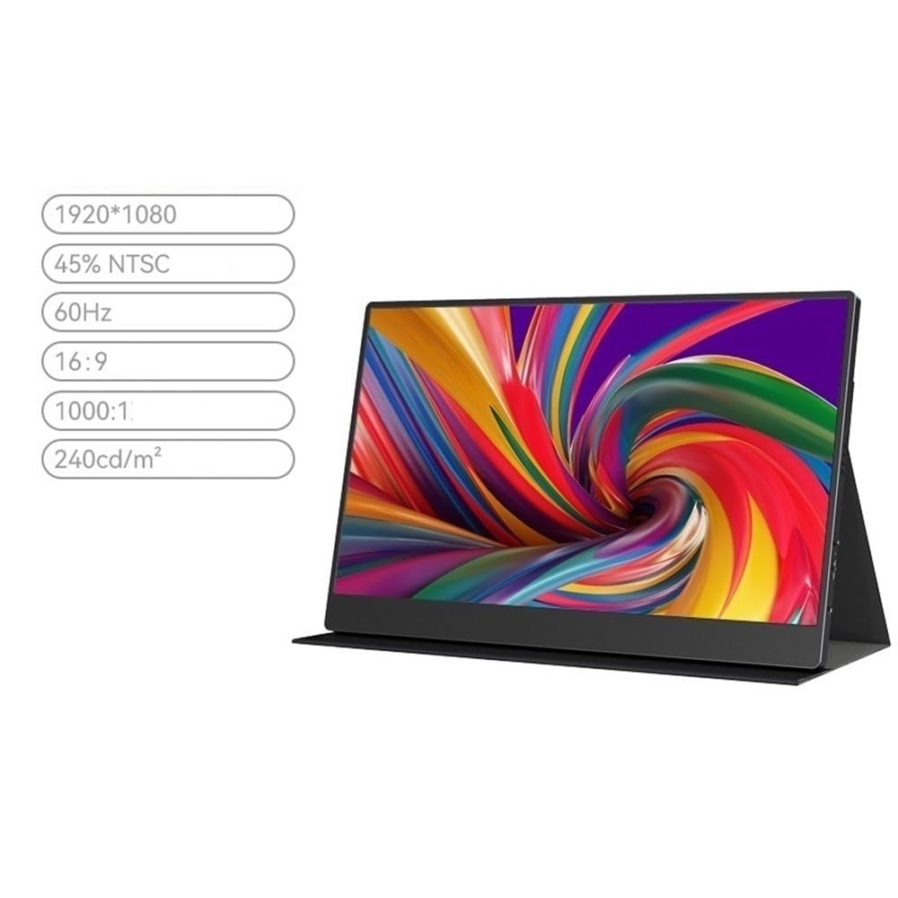 Monitor portatile IPS 1080P, schermo secondario esterno for laptop, esteso a 60 Hz Monitor per Smart Working