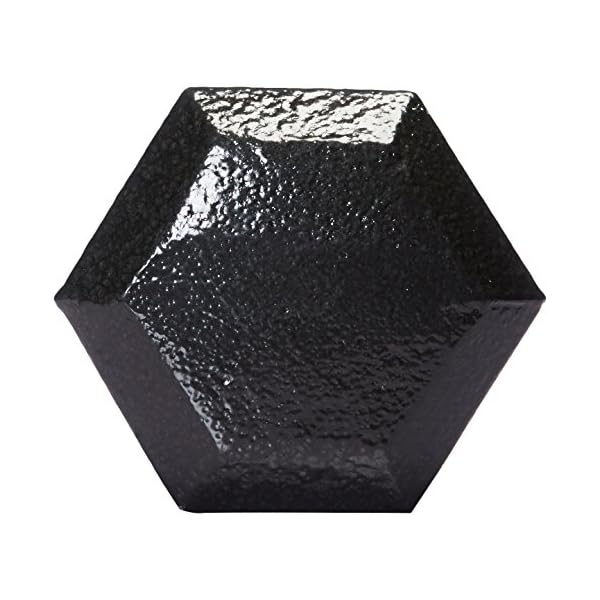 Amazon Basics Cast Iron Hex Dumbbell Weight, 11.3 x 5 x 4.3 Inches, 25 Pounds, Black