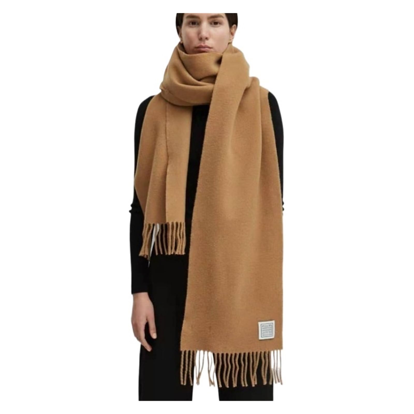 sciarpa invernale Luxury Winter Wool Scarf Women Cashmere Warm Female Shawls Wraps Thick Soft Scarves Stole Style Trends Versatile