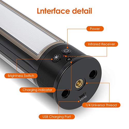 LED Ringlicht Licht Dimmbar mit Fernbedienung 3 Panel Faltbares, LOFTer 14 Zoll USB Wiederaufladbar Ringlicht,3 Farbe… – Bild 4