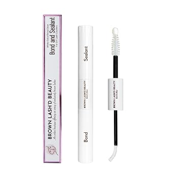 Brown Lashd Beauty White Bond & Sealant for DIY Lash Clusters - Hypoallergenic, Long-Lasting Adhesive, Precision Applicator, Latex-Free