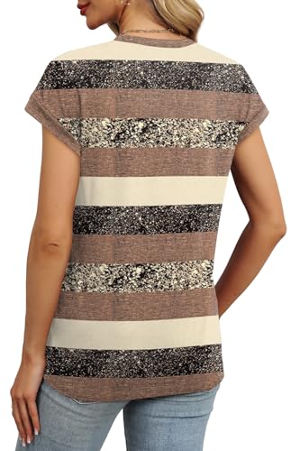 Image of Alaroo Womens Summer Tops Short Sleeve Shirts Crew Neck Cute Trendy Tunic Blouses (S-3XL)