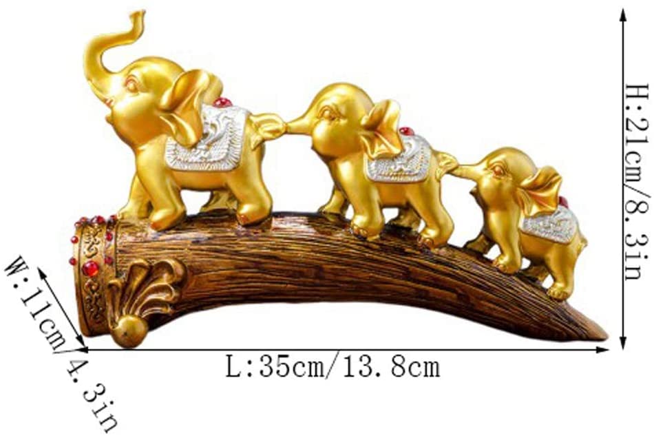 Amazon.co.jp: 象の像の装飾中国の樹脂の置物、自宅やオフィス