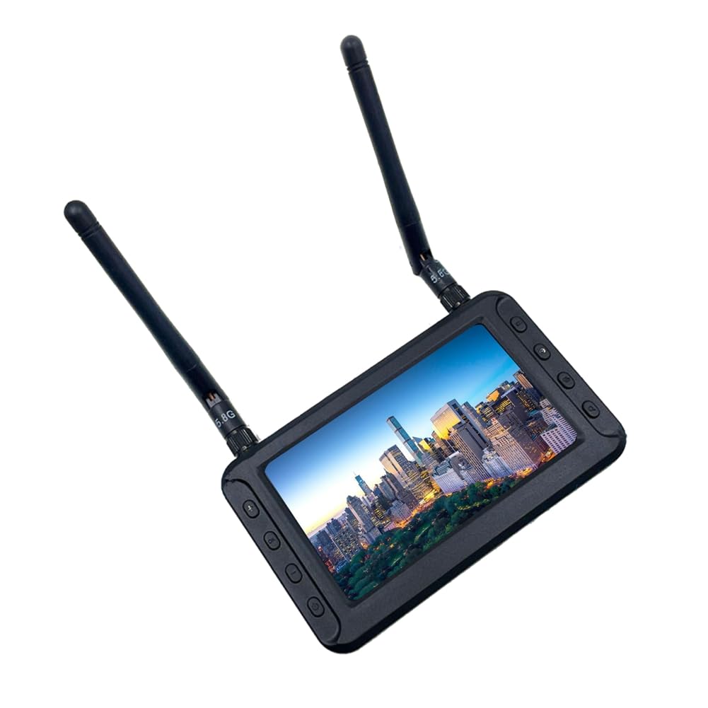 4.3 Pulgadas 5.8G FPV DVR Monitor Pantalla LCD 800x480 FPV Receptor Monitor Receptor Dual para RC FPV Drone Quadcopter