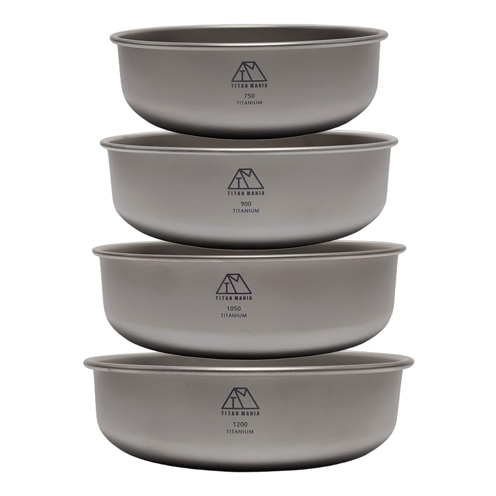 TITAN MANIA チタンマニア ボウル 8点セット スタッキング チタン ボウル 8点セット チタン製 全てのサイズが綺麗にスタッキング