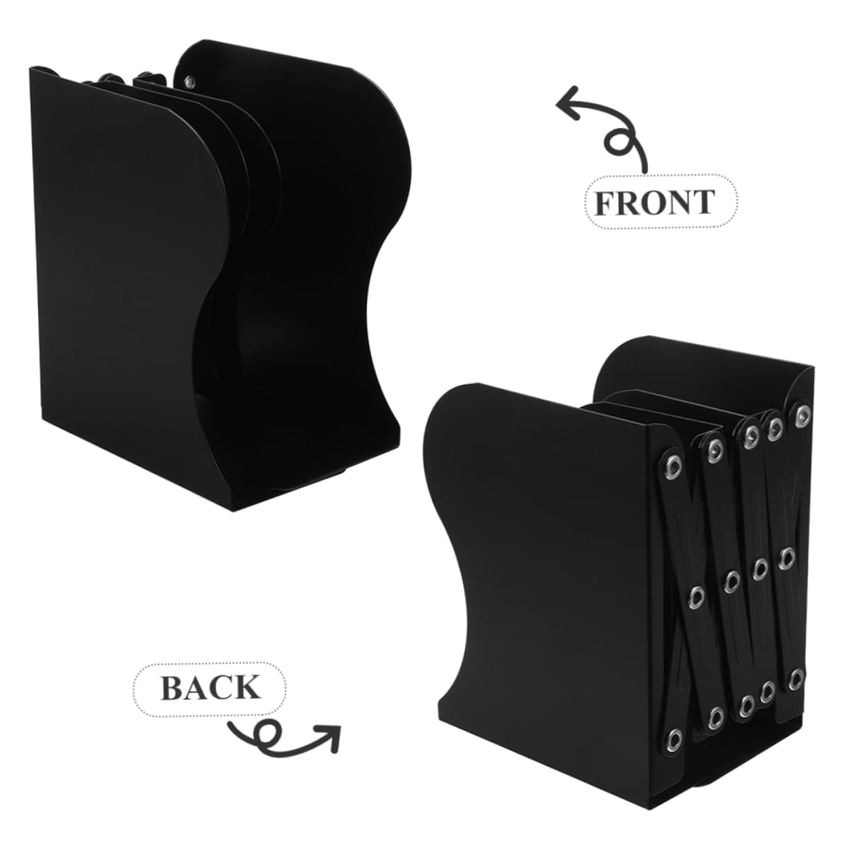 Homoyoyo 2 Piezas Atril Retráctil para Libros Organizador De Libros para Escritorio Soporte para Estantería Estantería De Sobremesa para Revistas Oficina o Dormitorio
