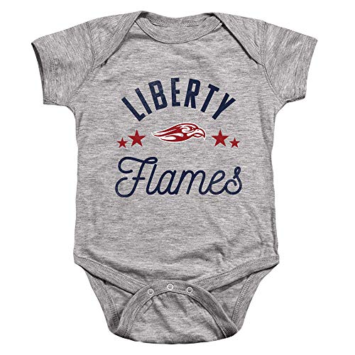 Liberty University Official Flames Unisex Infant Snap Suit for Baby,Athletic Heather, 24 Months