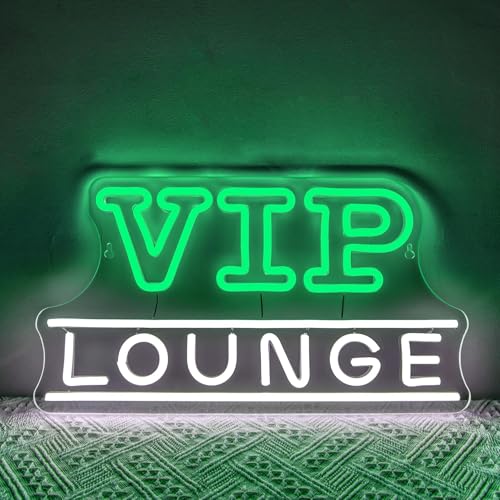 Appneon VIP Lounge Neon Sign,LED VIP Lounge Text Neon Light for VIP Room Wall Decor Letter Business Signs for Office Bar Hotels Airport Restaurants,Nail Salon Gifts Size 16.5 * 9.1 inches(XD058) - Image 2