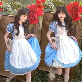 【た】不思議の国のアリス仮装　フルセット Amazon.co.jp: コスプレ衣装 不思議の国のアリス 風 メイド服