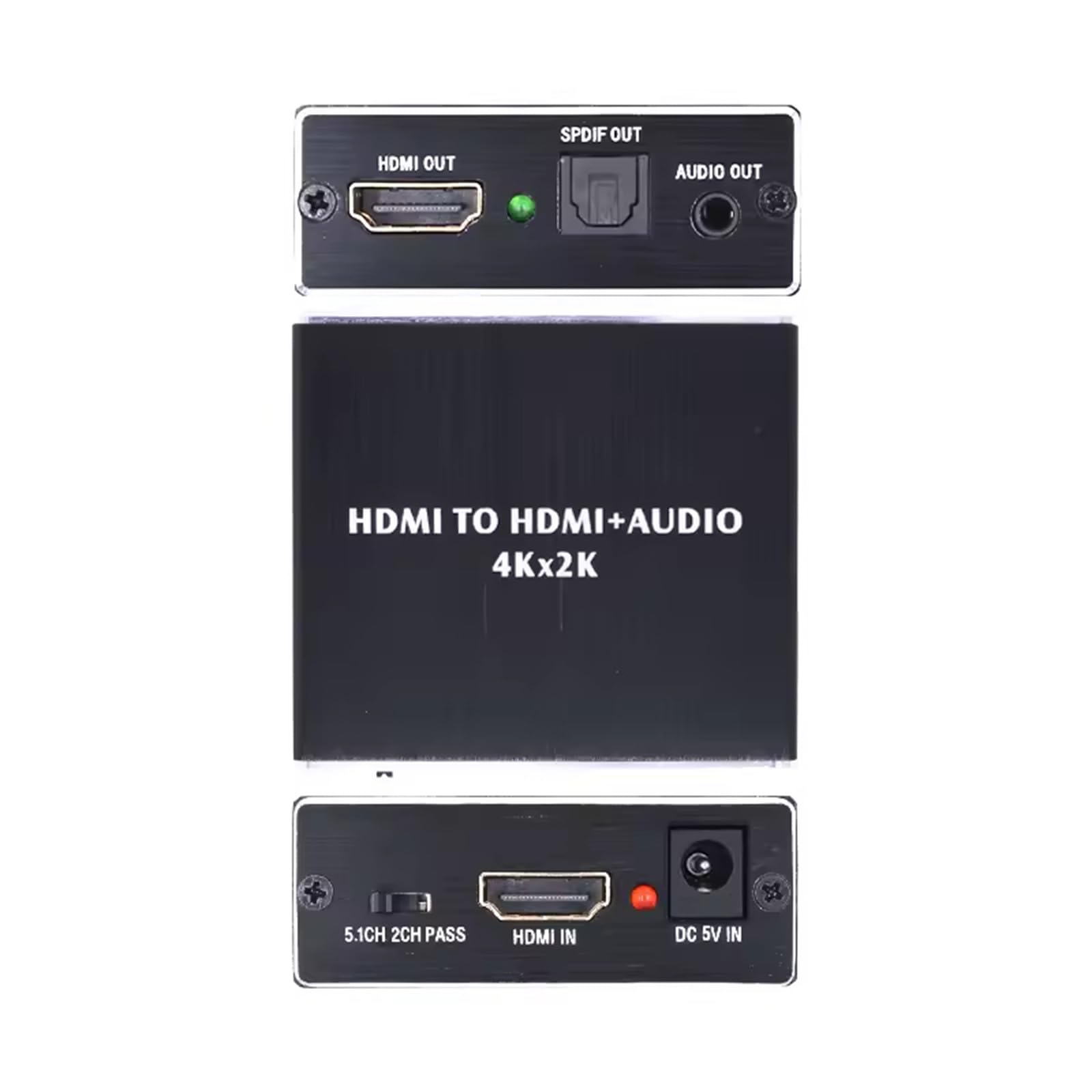 Konwerter HDMI Audio Extractor, konwerter audio, 4Kx2K, Optical Toslink SDPIF, gniazdo audio 3,5 mm, adapter rozdzielacza optycznego Hdmi, do PS5 i innych urządzeń