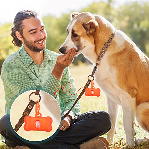Zhehao 50 Pcs Dog Poop Trash Bag Holder Dispenser Dog Poop Waste Bag Holder Plastic Dog Waste Bag for Leash with Hook and Leak Proof PET Waste Bags for Walking Hiking Camping (Bone) Zhehao 50 Pcs Dog Poop Trash Bag Holder Dispenser Dog Poop Waste Bag Holder Plastic Dog Waste Bag for Leash with Hook and Leak Proof PET Waste Bags for Walking Hiking Camping (Bone)