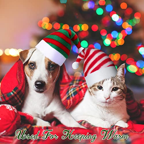 8 Pieces Pet Santa Hat Dog Cat Christmas Hat Pet Costumes Hat Holiday Party Cute Costumes For Puppy Kitten Small Dogs And Cats (Mixed Pattern) #TOP3