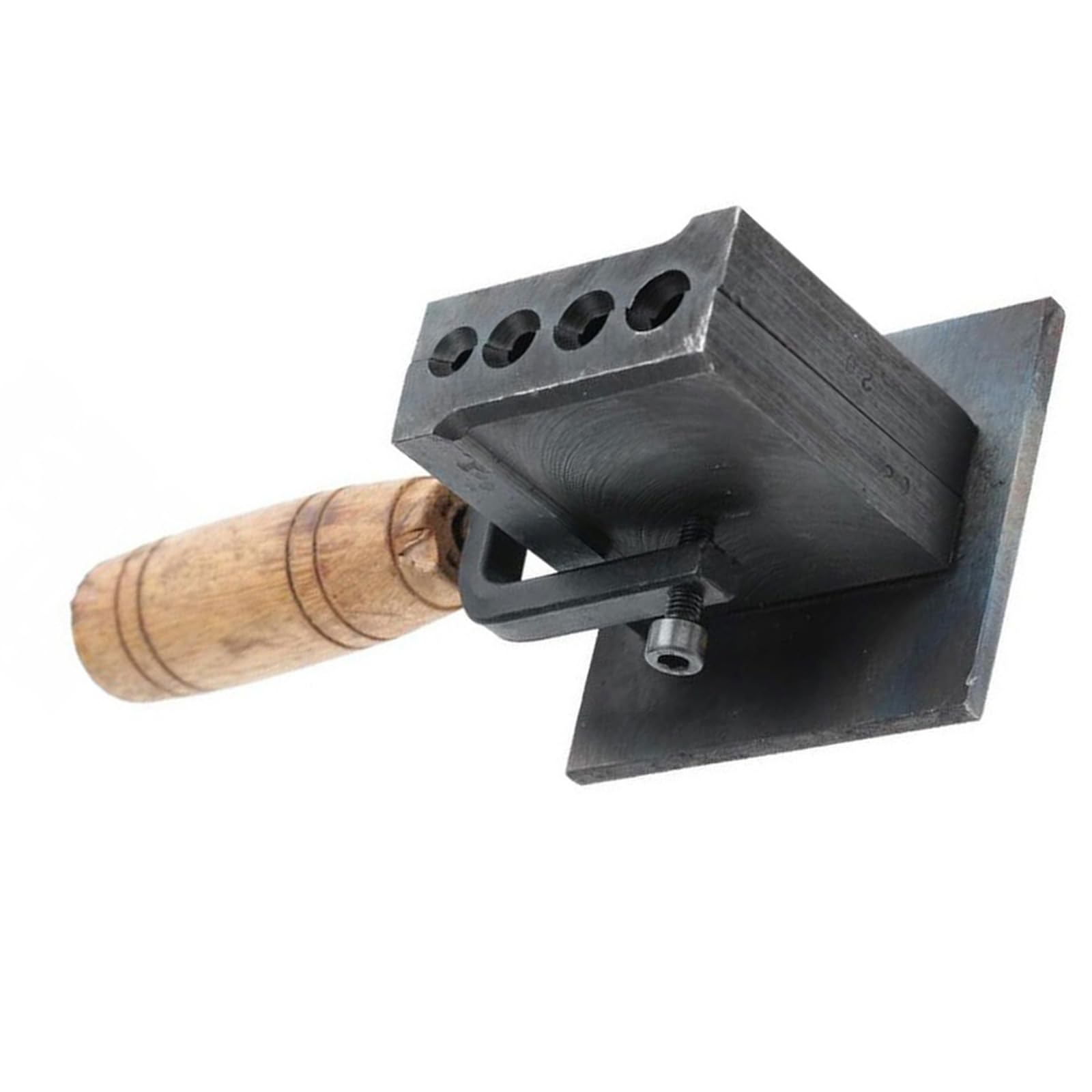 Molde de fundición de metal conductor de calor para fabricación de joyas de oro y plata, herramienta profesional de metal con anillos de agarre de madera