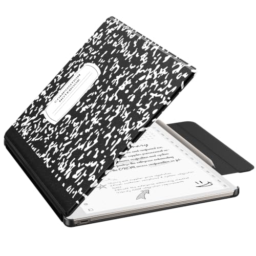 Image of MoKo Case for Remarkable Paper Pure 10.3 inch 2026 with Pen Holder, Note Black | Slim protective hard shell folio cover with secure pen holder, Auto Wake & Sleep