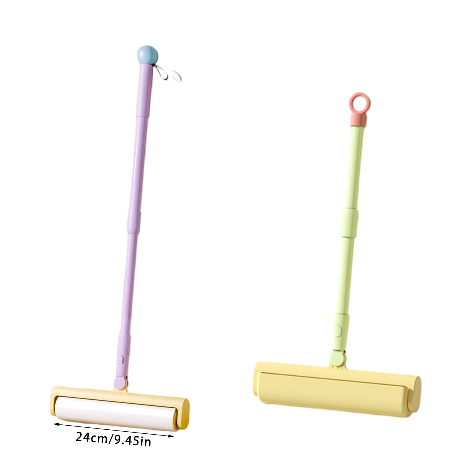 Rodillo de pelusa retráctil, mango extensible, removedor de pelo adhesivo para mascotas en muebles, suelos de coche y alfombras. Rodillo de pelo de mascotas