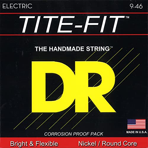 DR String LH-9 Tite-Fit Jeu de cordes pour guitare electrique - Les Beatles, Paul McCartney, John Lennon, RIngo Starr, George Harrison DR String LH-9 Tite-Fit Jeu de cordes pour guitare electrique