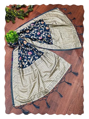 Image of TRENDMALLS Women's Jacquard Silk Ethnic Patola Floral Design Dupatta Ethnic Motif Pattern