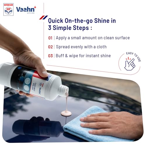 Image of HP Vaahn Car Wax Polish - 500ml | High Gloss Liquid Wax for Deep Shine & Paint Protection | Polish for Car Exterior and Body | Water Repellent UV Protection Formula