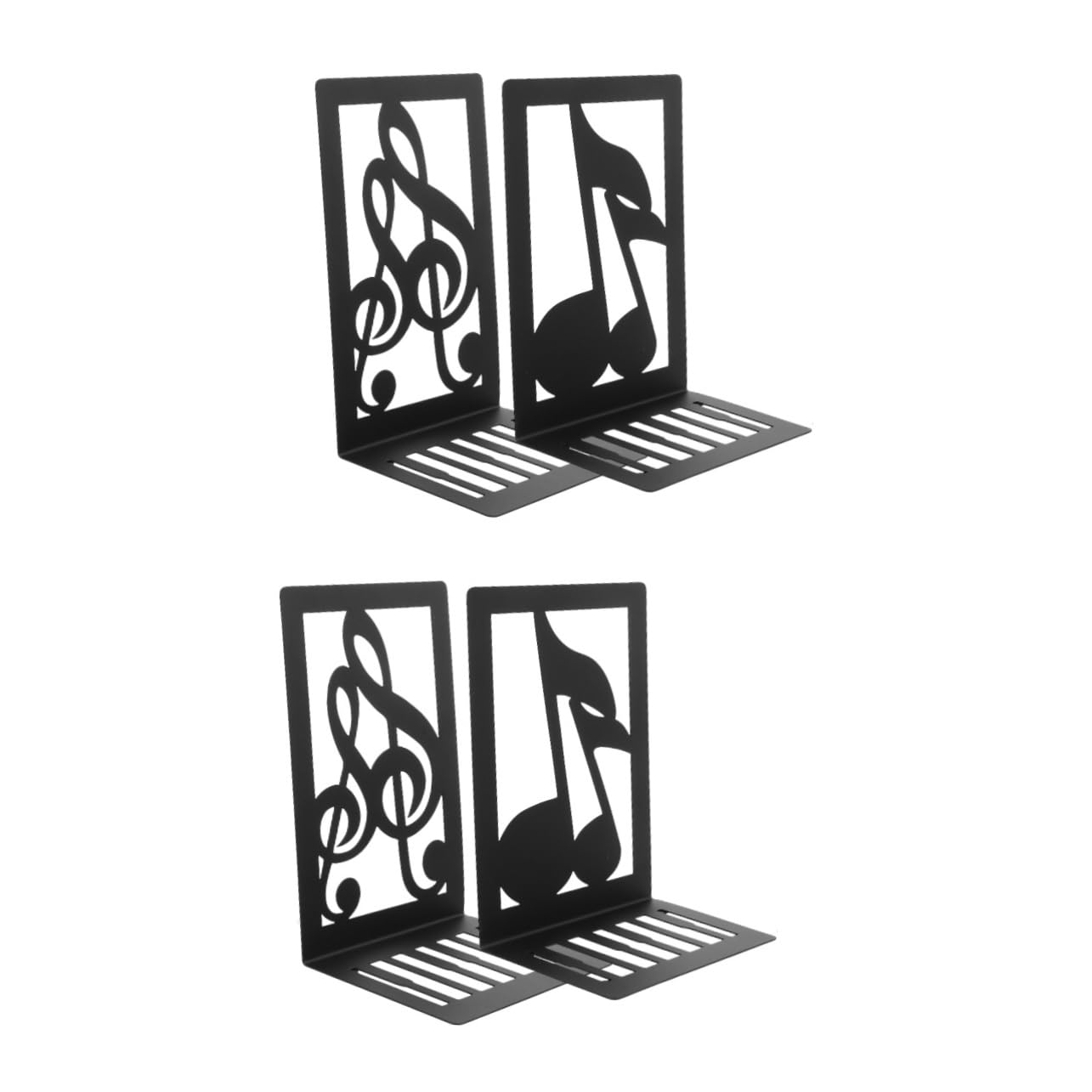 Livres décoratifs en métal Cabilock lot de 2 serre-livres design noir pour étagère de bureau