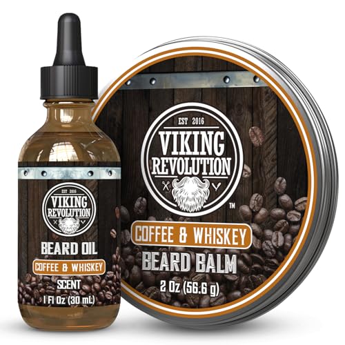 Image of Viking Revolution Beard Balm and Beard Oil Bundle - Coffee Whiskey