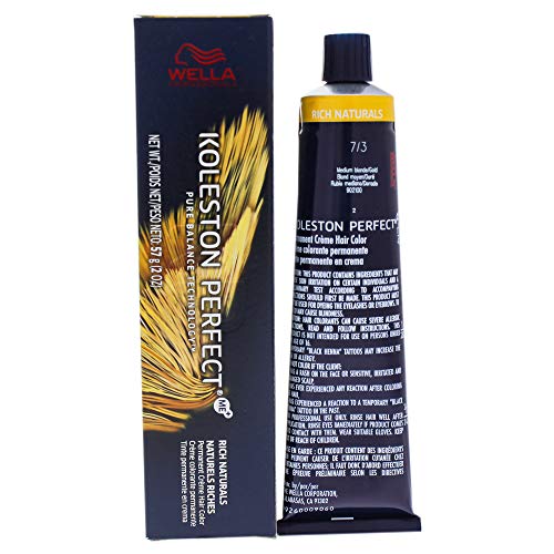Wella Koleston Perfect Permanent Creme Hair Color - 7 3 Medium Blonde-gold By for Unisex - 2 Ounce Hair Color, 2 Ounce