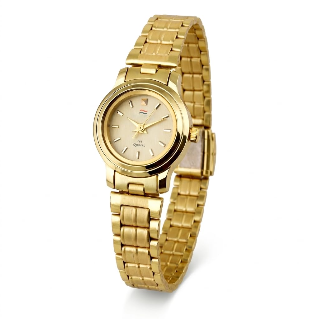 Women’s Gold Analog Watch with Metal Strap – Quartz Movement, Classic Formal Wrist Watch for Women-image-22