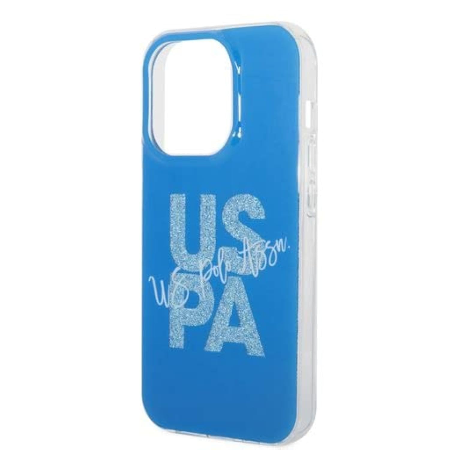 CG Mobile U.S. Polo Glitter Script Card Case iPhone 14 Pro Max - Blue