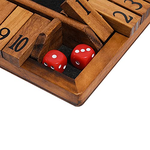 Crobyi Shut The Box Juego de Mesa de Madera para 1-4 Jugadores miniatura 3