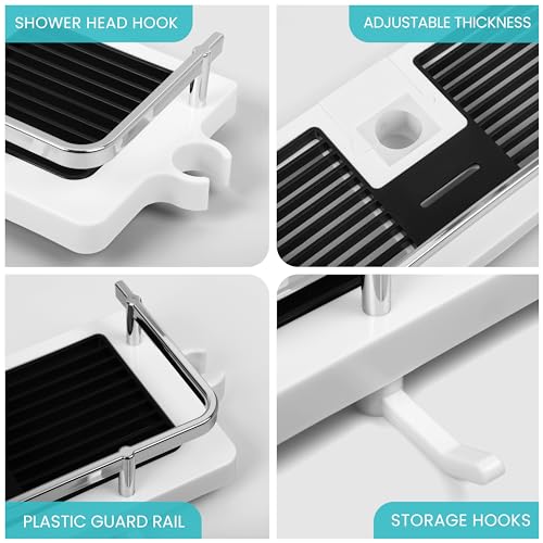 BELLE VOUS 2 Pack of Bathroom Shower Shelf, Shower Caddy/Tidy No Drilling Shower Holders Storage for Soap Shampoo - Image 3