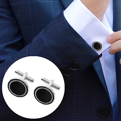 Image of Cufflinks for Men Classic Wedding Business Shirt Cuff Links Set Gifts with Box