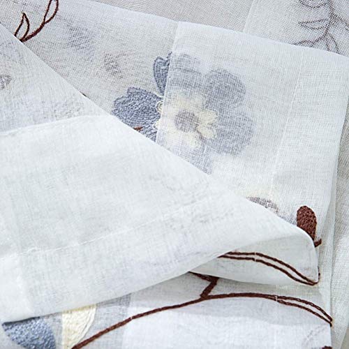 Cortinas cortas de cocina de lino gris ideales para ventanas bajas y rústicas 7