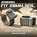 ATREIDES Scope Rings, 30mm Scope Mounts for 20mm Rail with 3 Rows of Screws, Center Height 1 in (Gray)