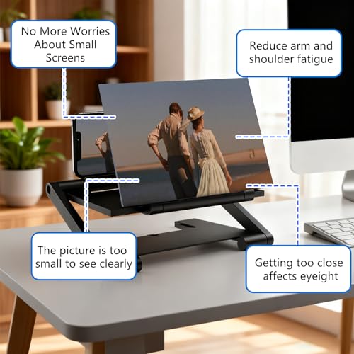 Image of Screen Magnifier Version, 2026 New 3D HD Mobile Phone Magnifier Projector Screen, Portable Foldable Phone Screen Amplifier Screen Enlarger for Movies Videos, Supports All Smartphones