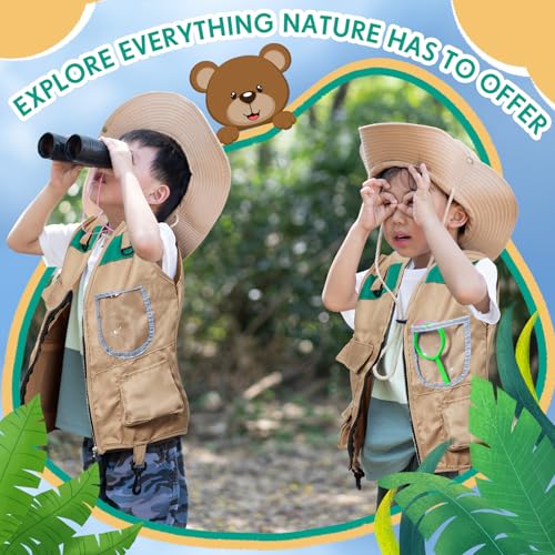 Image of Ramede Kids Safari Explorer Vest and Hat Explorer Costume