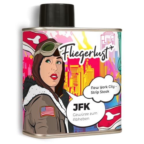 Fliegerlust JFK - New York Strip Steak Rub mit Piment | Paprika & Knoblauch, NYC Würze, Gewürze...
